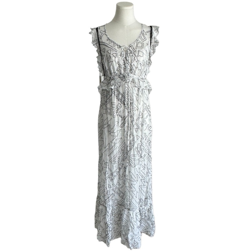 ANTHROPOLOGIE Plenty by Tracy Reece Black White Geometric Print Dress Size XS